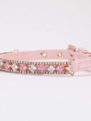 Dimond style Pink Dog Collar